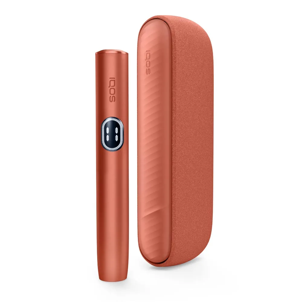 IQOS ILUMA i turuncu renk, holder ve şarj kutusu