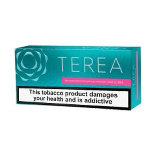 TEREA Turquoise karton kutusu, turkuaz ambalaj, mentollü ısıtmalı tütün çubuğu